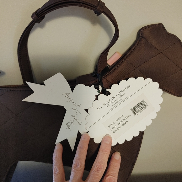 Vintage My Flat On London Jack Russell bag - Picture 4 of 5